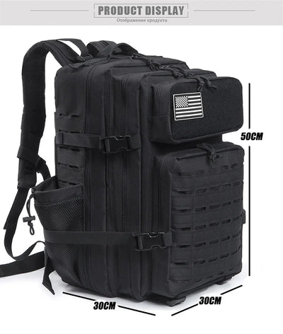 45L Tactical Backpack survival Bag Hunting MOLLE Backpack GYM For Men EDC Outdoor Hiking Rucksack Witch Bottle Holder - Smarsty