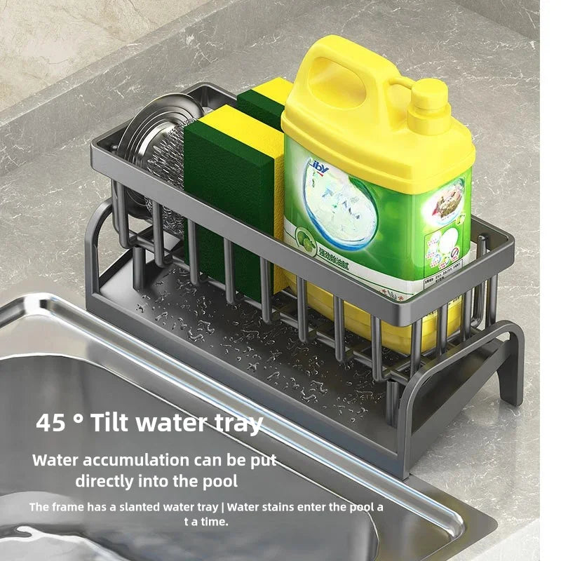 Stainless Steel Kitchen Sink Drain Rack Organizer - Smarsty