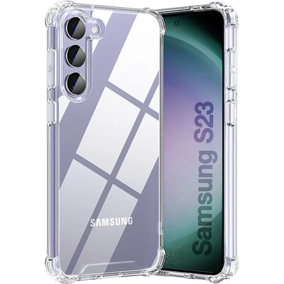Smarsty Hybrid Shockproof Galaxy Clear Case With Anti Scratch Shield -