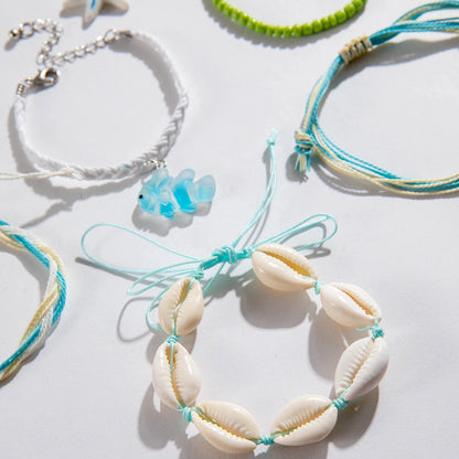 Bohemian Shell Beaded Bracelet Set for Women - Smarsty