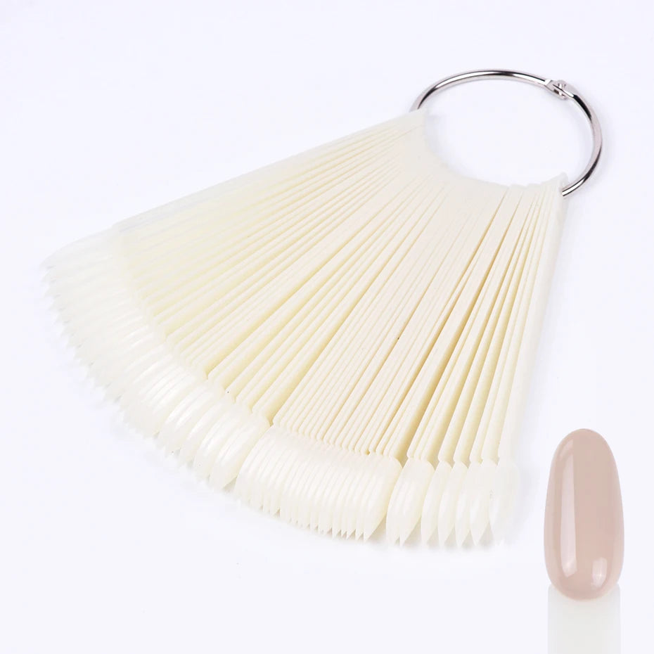 50pcs Oval Nail Display Tips for UV Gel Swatching - Smarsty