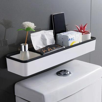 Wall Mounted Bathroom Storage Cabinet Organizer White Shelving Solution - Smarsty