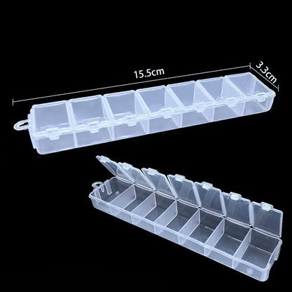Transparent Plastic Jewelry Storage Box with Adjustable Compartments - Smarsty