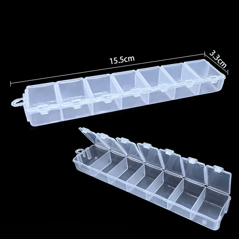 Transparent Plastic Jewelry Storage Box with Adjustable Compartments - Smarsty