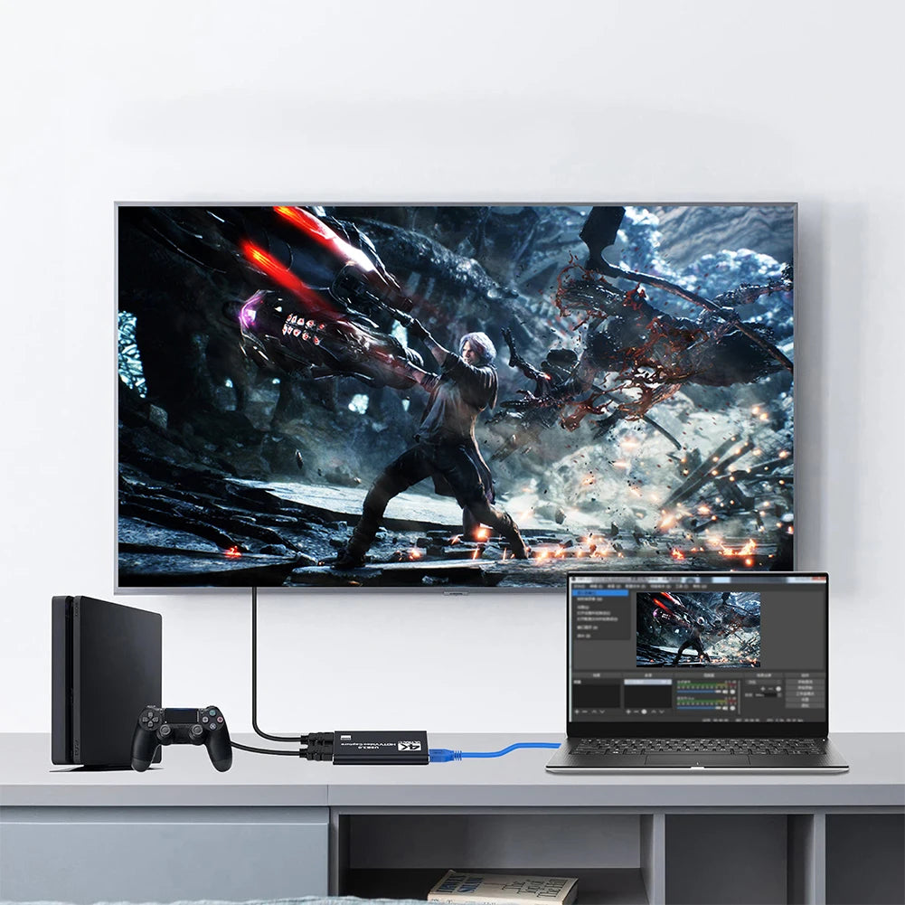 USB 3.0 4K HDMI-Compatible Capture Card 1080P 60Hz HD Video Recorder Grabber Gaming Capture Card for PS4/Xbox/PC Live Streaming