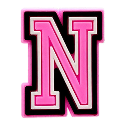 Pink Letter Shoe Charms for Crocs Accessories Women Clogs Pins Men Badge Kids Jeans Girls Decorations Buckle Shoes Accessories - Smarsty