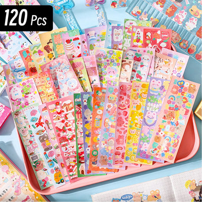 200p Kawaii Stickers for Kids Cute Stationary Aesthetic Diary Decoration Art Supplies Stickers for Scrapbooking Lot Korean Paper - Smarsty