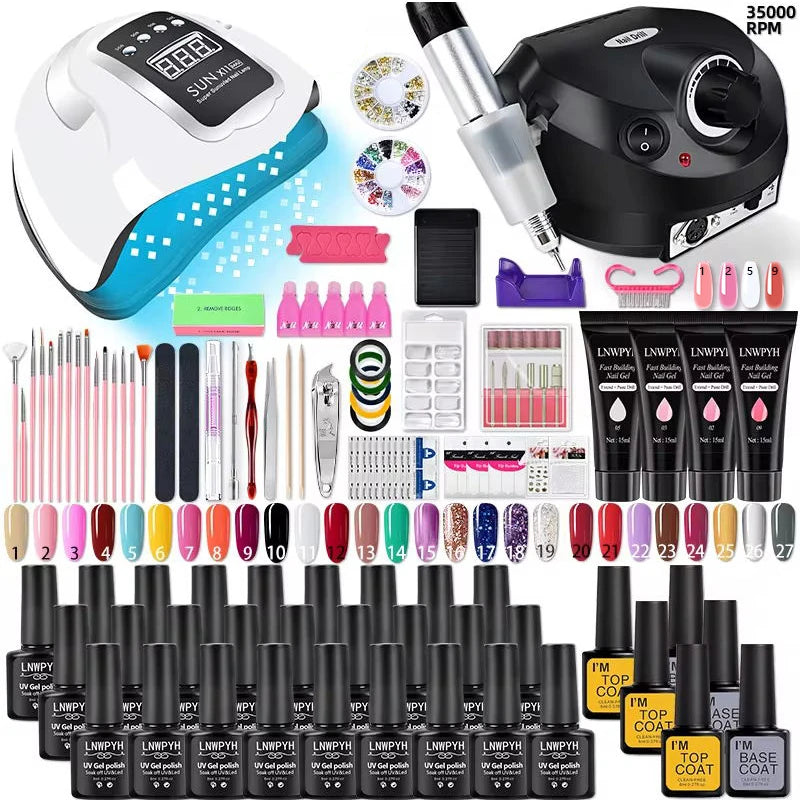 Nail Polish Kit With UV Lamp For Easy Manicure - Smarsty