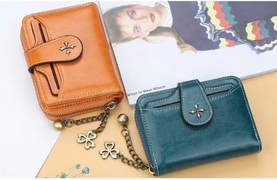2023 New Women Wallets Fashion Short PU Leather Top Quality Card Holder Female Zipper Purse - Smarsty