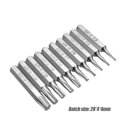 10pcs Plum Blossoms Screwdriver Bit Professional 4mm Torx Screwdriver Bits Set Accessories for Repairing Mobile Computer