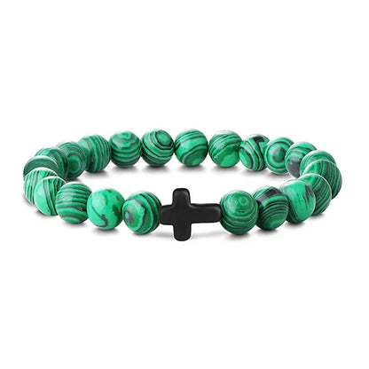 Natural Stone Beads Rosary Bracelet for Meditation - Smarsty