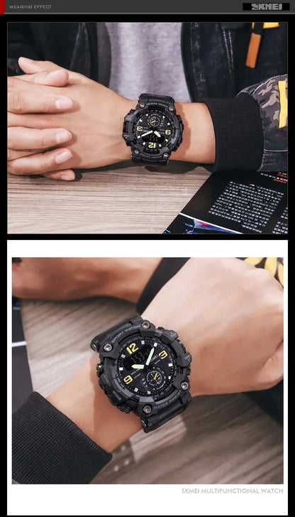 Skmei 1637 Waterproof Sport Wristwatch with Dual Movement - Smarsty