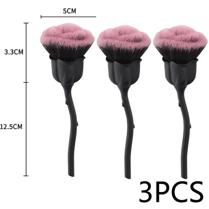 Rose-Shaped Soft Nail Dust Brush for Manicure - Smarsty