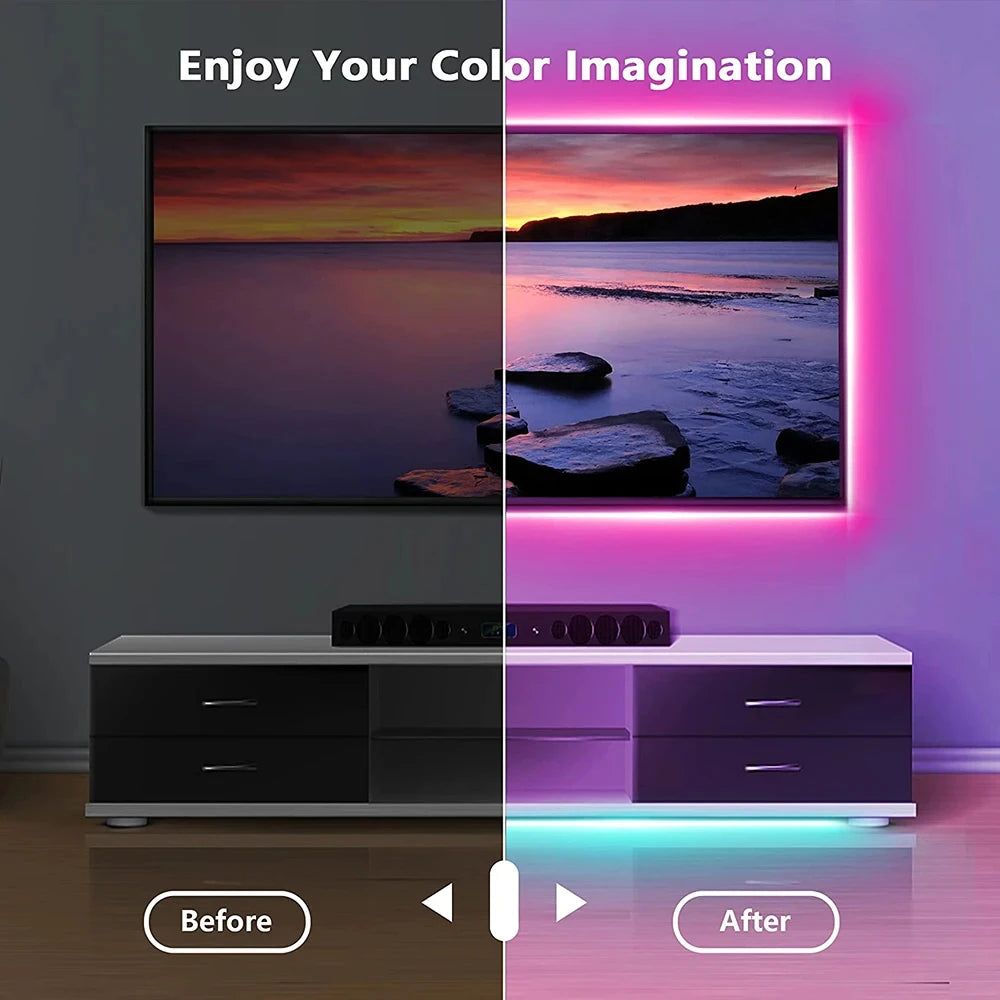 Smart LED Strip Lights with Bluetooth Control for Home Decor - Smarsty