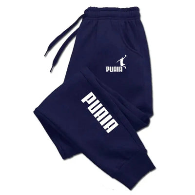 PUAIA Print Men's Pants Autumn/Winter New Sport Jogging Trousers Fitness Loose Fit Clothing Solid Color Outfit Streetwear Pants - Smarsty