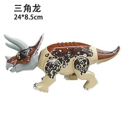 Jurassic World 3 Brutal Raptor Building Blocks Dinosaur Bricks Tyrannosaurus Indominus I-Rex Assemble Toy For Children by Smarsty
