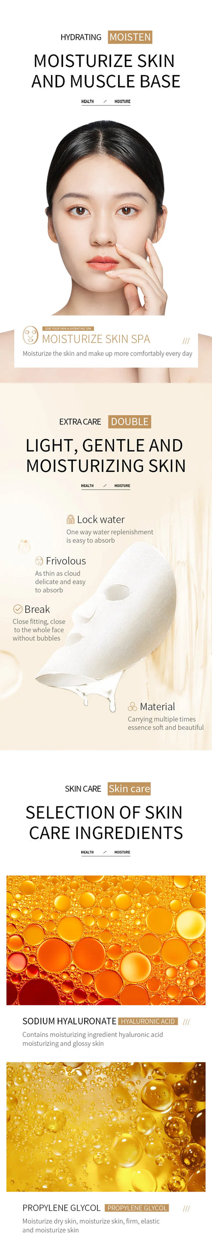 20pcs Centella Collagen Face Masks for Deep Hydration - Smarsty