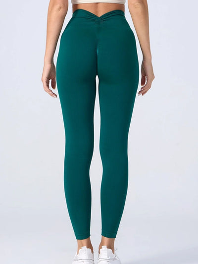 Seamless High Waist Sports Pants, Peach Hip Lift Back, V-Fold, Fitness Pants - Smarsty