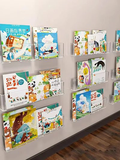Organizer Picture Book Display Cabinet Bookshelf Children's Wall Behind the Door Reading Magazine Storage Wall Hanging Bookshelf by Smarsty