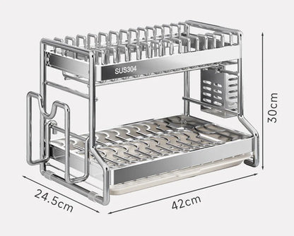 New Dish Drainer Kitchen Storage Organization Stainless Steels Drainer Kitchen Dishes Kitchenware Tableware Drainer Board Rack
