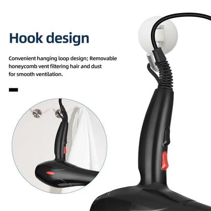 CkeyiN 1600W Hair Dryer with Negative Ion Technology - Smarsty