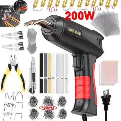 Plastic Welder, 2in-1 Plastic Welding Repair Kit Hot Staples, Hot Staples Weld Gun Repair Kit for Car Bumper And Most Plastics
