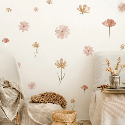 Boho Flowers Wall Stickers for Kids Room Décor - Smarsty