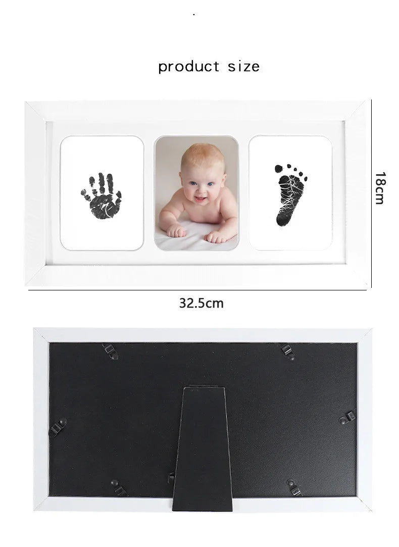 Newborn Handprint Kit With Safe Ink Pads Frame Keepsake - Smarsty
