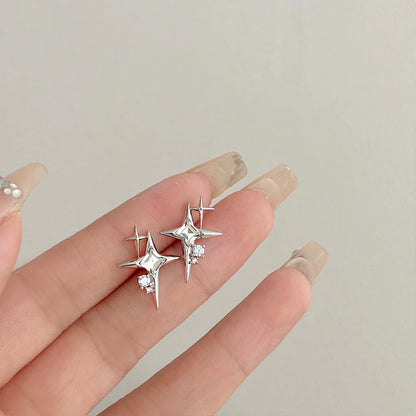 Irregular Liquid Metal Hollow Earrings Lightweight Punk - Smarsty