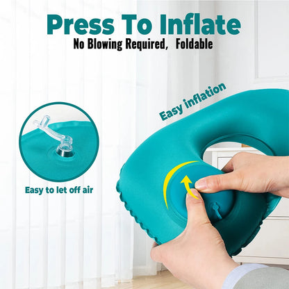 U Shape Inflatable Travel Pillow for Comfort and Support - Smarsty