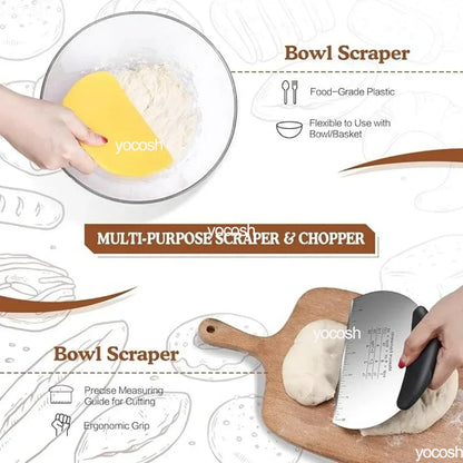 Professional Baking Tools Kit with Sourdough Starter Jar - Smarsty