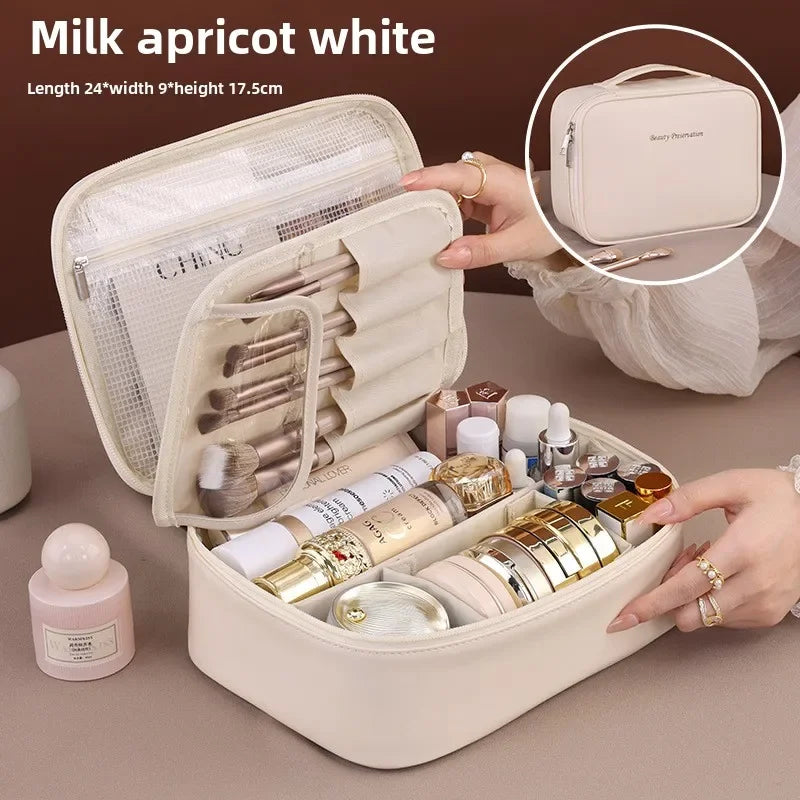 New Women's Cosmetic Bag Portable Storage Bag Large Capacity Luxury Makeup Bag Travel Organizer Essentials Toiletry Bags - Smarsty