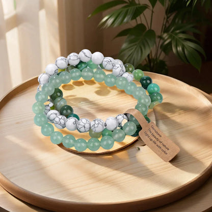 Natural Amethyst Crystal Beads Women's Bracelet Multi Layered Design - Smarsty