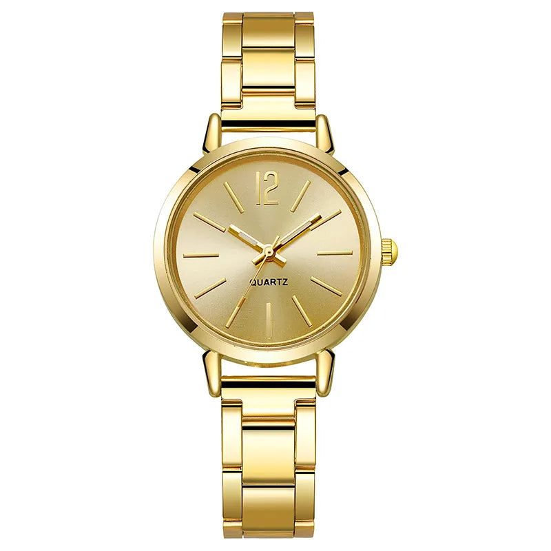 Luxury Women Quartz Wristwatch Set with Hollow Strap - Smarsty