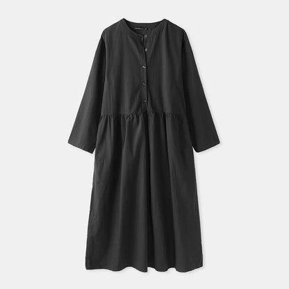Women's Elegant Solid Cotton Robe Femme 2022 Spring Autumn Bohemian Maxi Dress ZANZEA Casual Long Sleeve Shirt Dresses Oversized - Smarsty