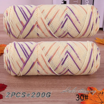 Colorful Dyed Milk Cotton Yarn for Handmade Projects - Smarsty