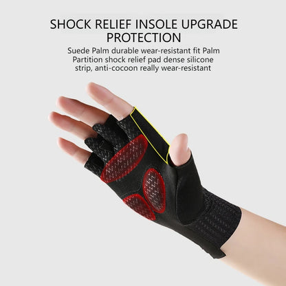 GTUBIKE Breathable Half Finger Cycling Gloves with Anti-Slip Pads - Smarsty