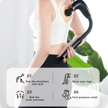 Fascia Gun with Extended Handle for Deep Muscle Relaxation - Smarsty
