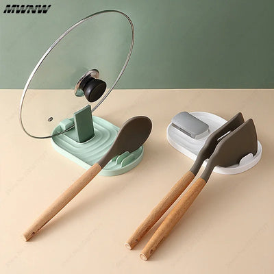 1pcs Polychrome Foldable Nordic Style Pot Holder Lid Shovel Storage Rack Practical Multifunctional Utensils for Kitchen Supplies by Smarsty