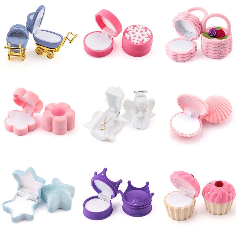 Lovely Velvet Jewelry Box for Rings and Earrings Display - Smarsty