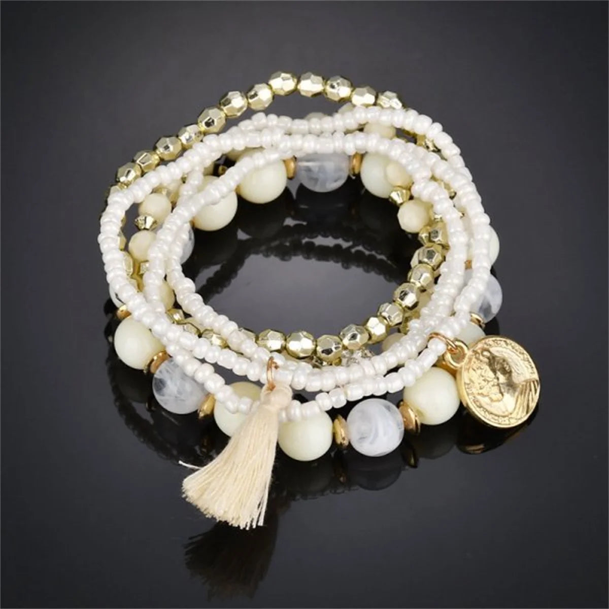 Bohemia Crystal Multicolor Bead Wrap Bracelet for Women - Smarsty