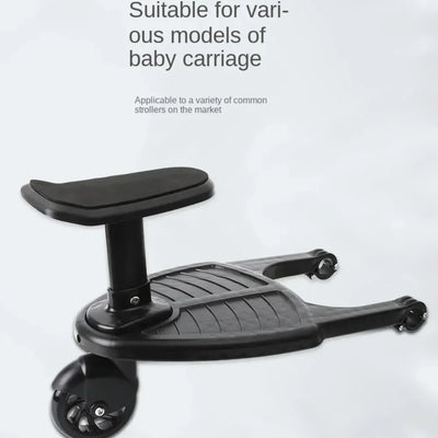 Universal Strollers Step Board Adapter with Seat Second Child Jogger Twins Scooter Baby Pram Hitchhiker Bumper by Smarsty