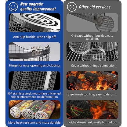 Stainless Steel BBQ Basket for Easy Grilling - Smarsty