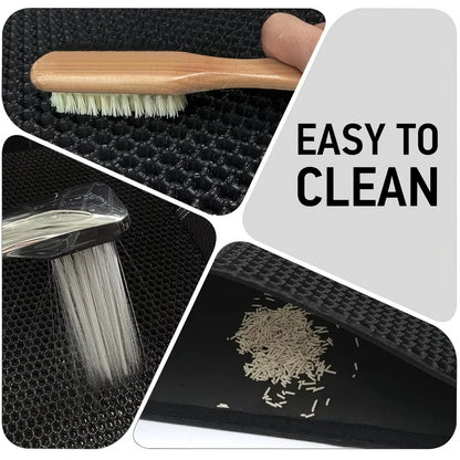 Double Layer Waterproof Cat Litter Mat for Easy Cleaning - Smarsty