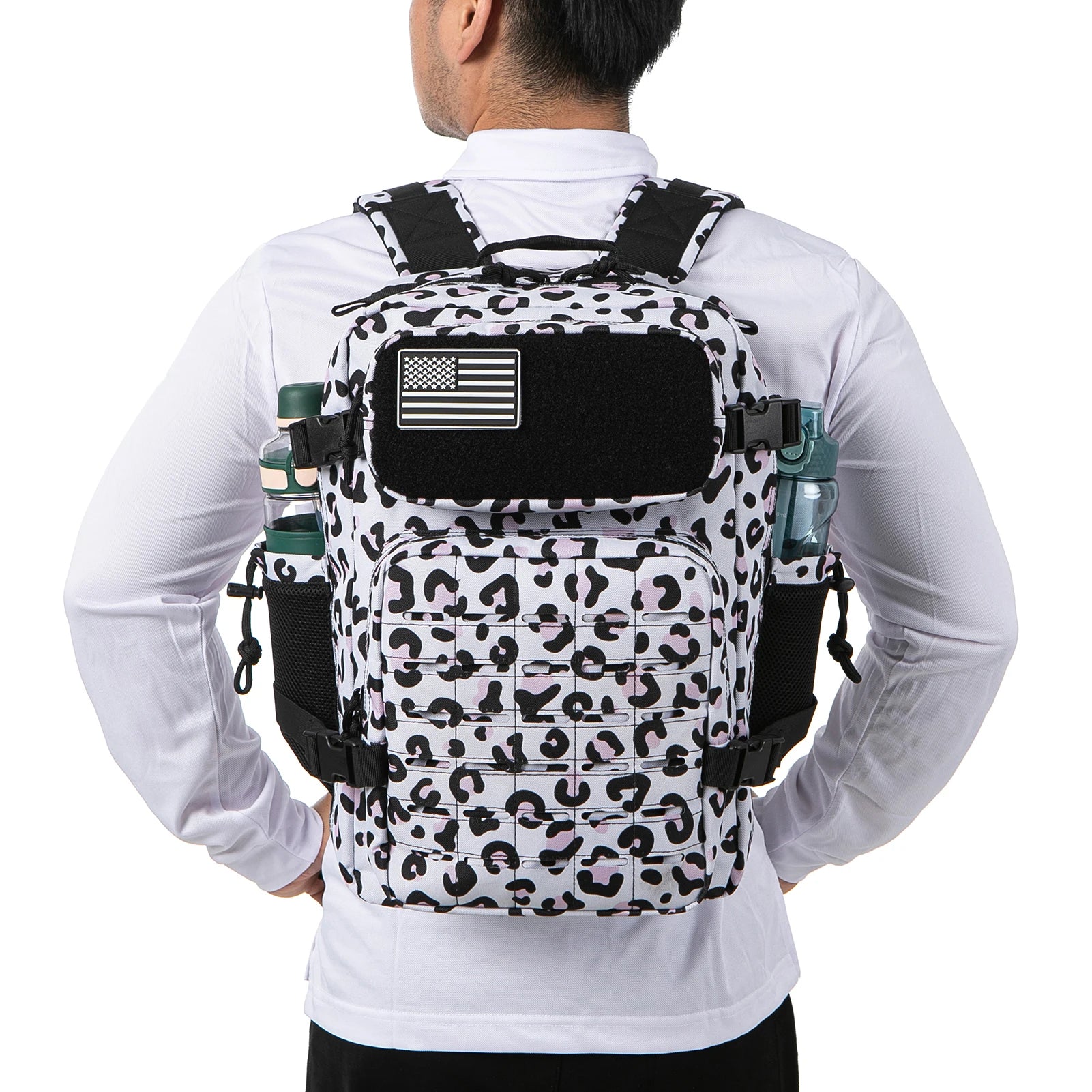 25L Tactical Backpacks for Men survival Laser Cut Molle Daypack Small Bug Out Bag Gym Hking Rucksack with Dual Cup Holders - Smarsty