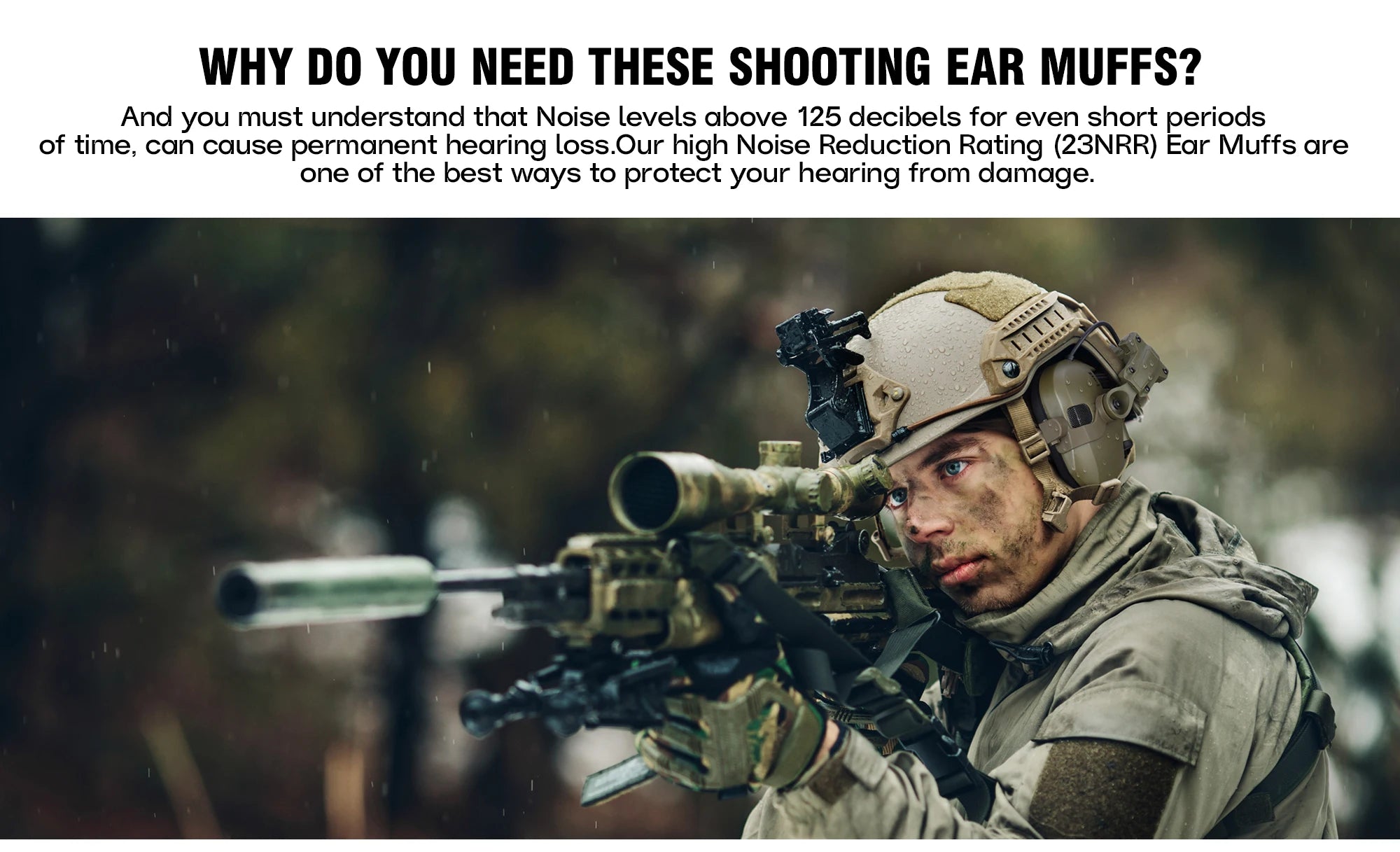 Active Helmet Mounted Earmuffs For Shooting Electronic Hearing Protection Ear Protect Noise Reduction Active Hunting Headphone