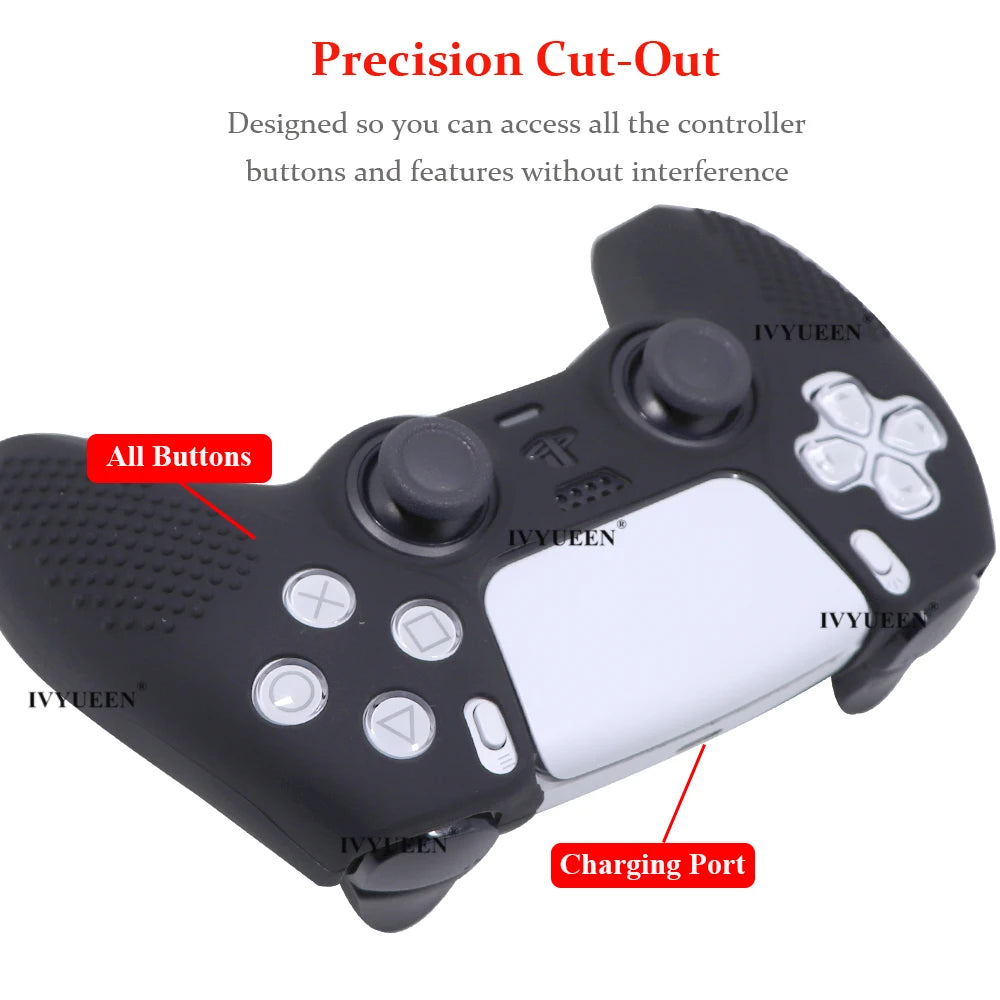 Ivyueen Anti-Slip Silicone Cover for PS5 Controller - Smarsty