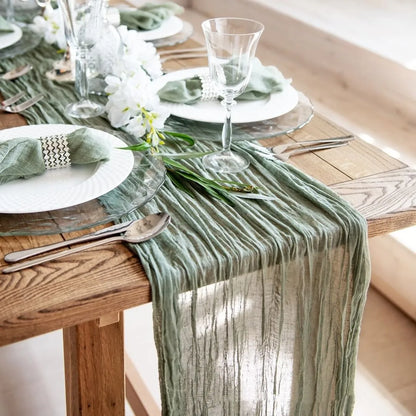 Gauze Table Runner for Rustic Beach Weddings - Smarsty