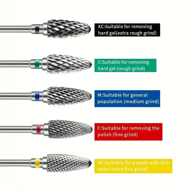 Tungsten Carbide Nail Drill Bits for Effective Gel Polish Removal - Smarsty