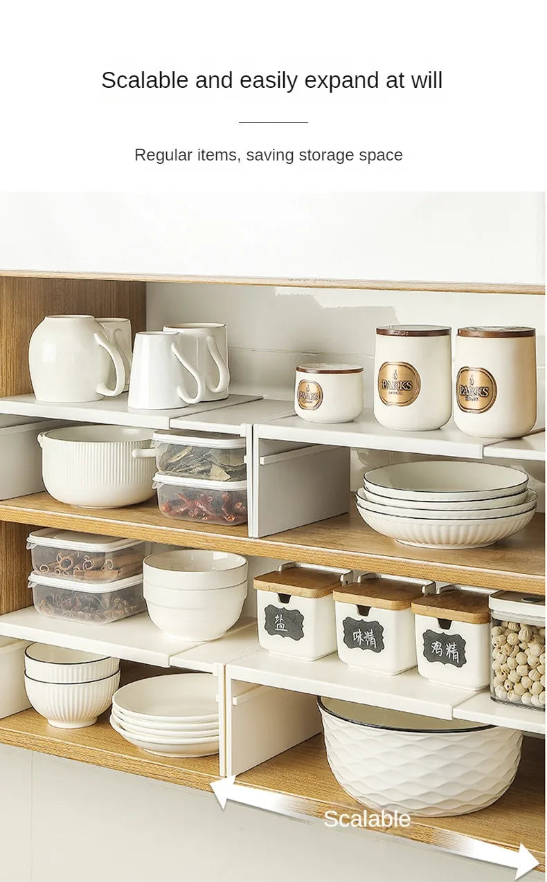 Kitchen Cupboard Organizer Retractable Cabinet Shelf Seasoning Bottle Spice Rack Dish Shelf Kitchen Accessories Storage Rack